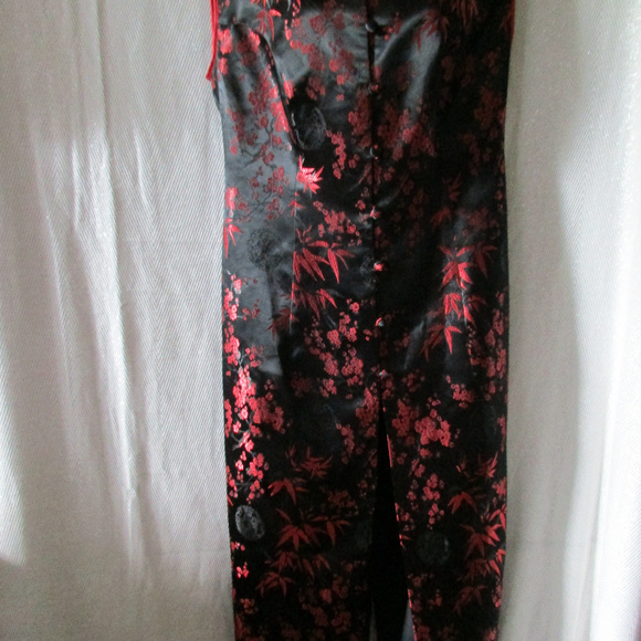 CHINESE ORIENTAL Qipao CHEONGSAM SILK DRESS RED - Picture 2 of 8